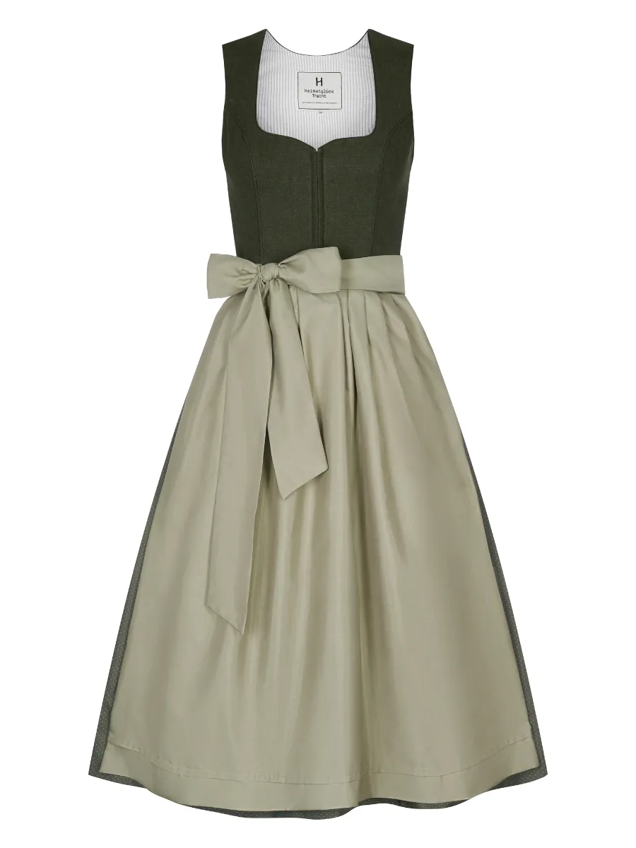 heimatgl-ck-dirndl-liselotte-oliv-leinenmieder image 1