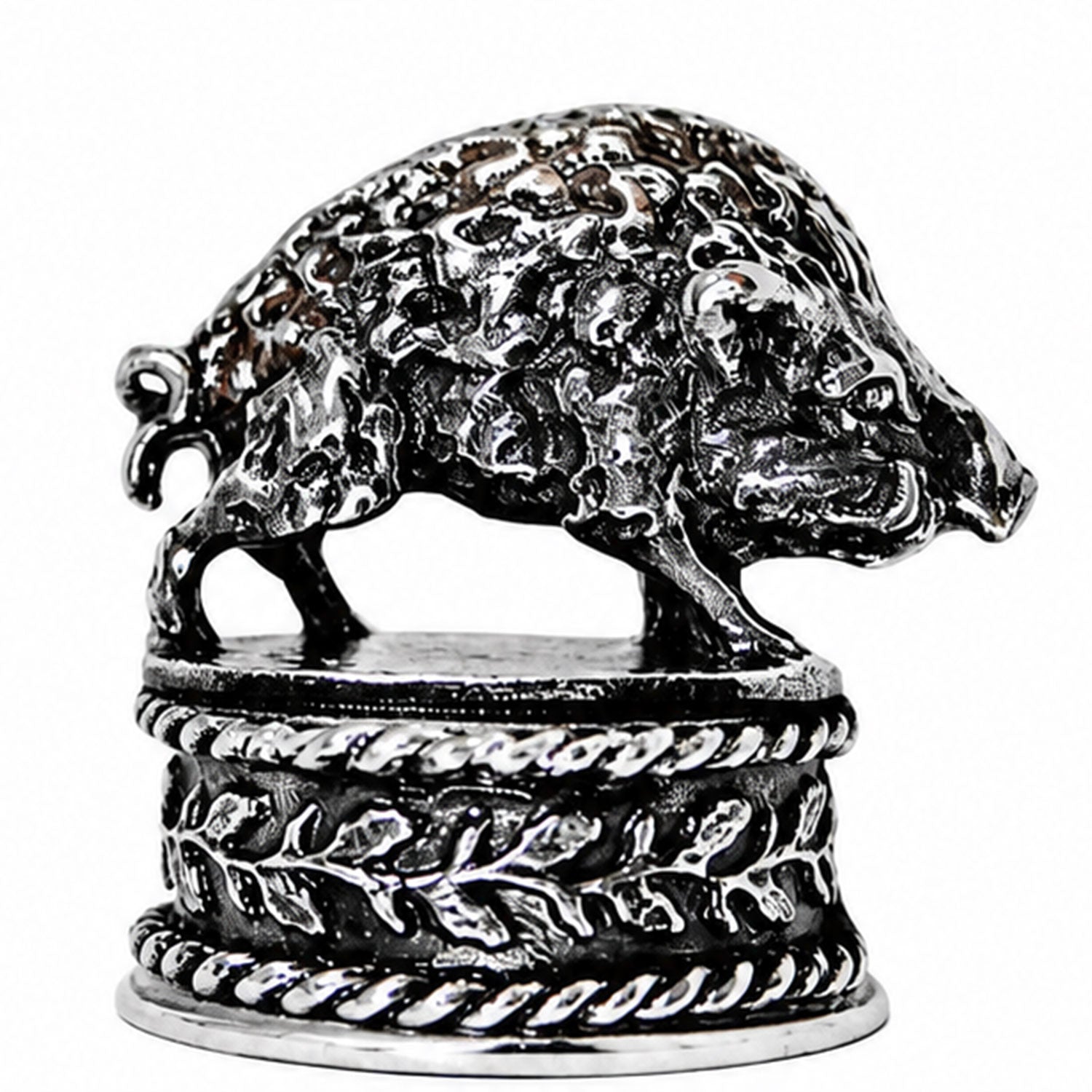 funk-trachtenmesser-damastklinge-hirschhorn-wildschwein-zierfigur image 8