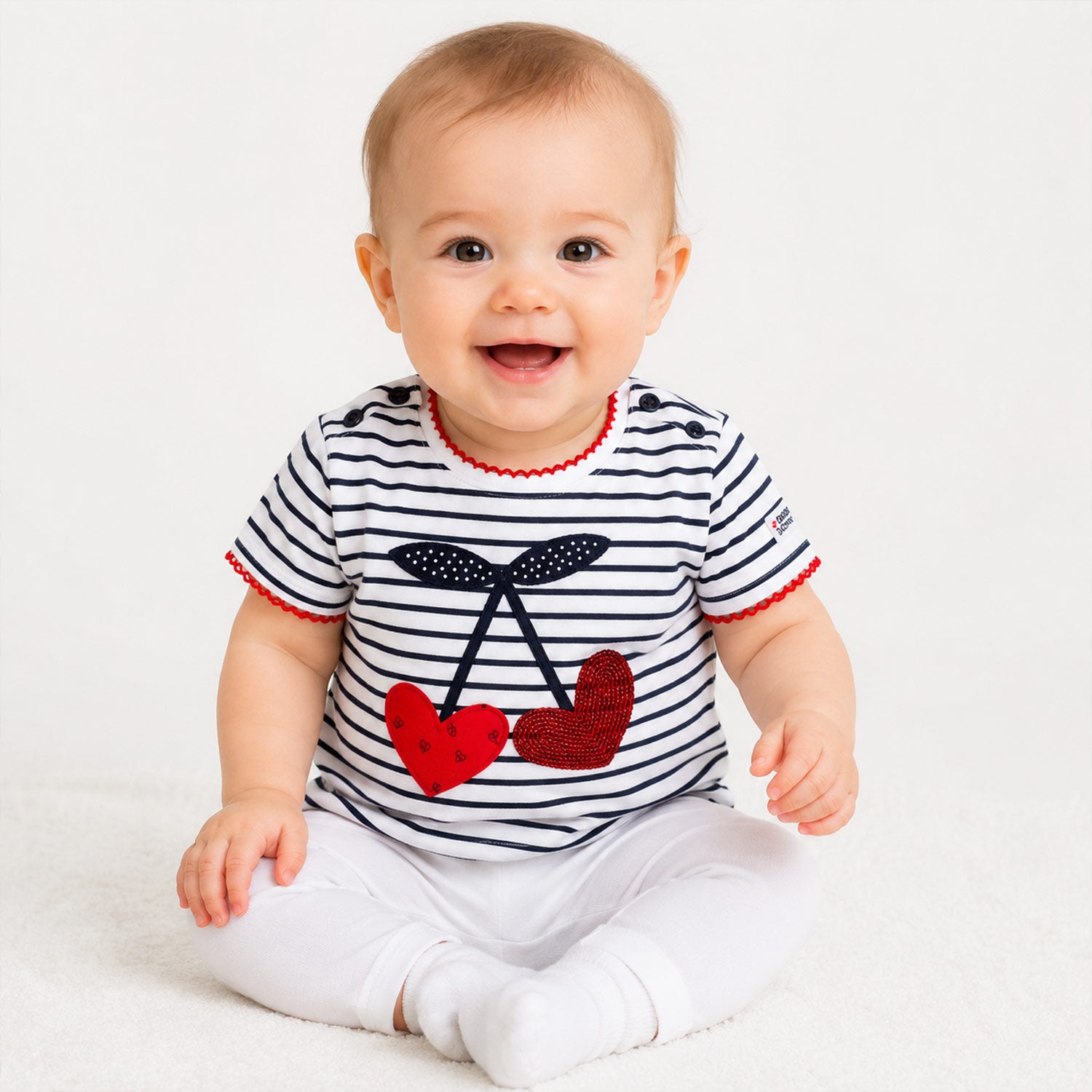 bondi-baby-kinder-t-shirt-cherry-86590-wei-navy-kurzarm image 7