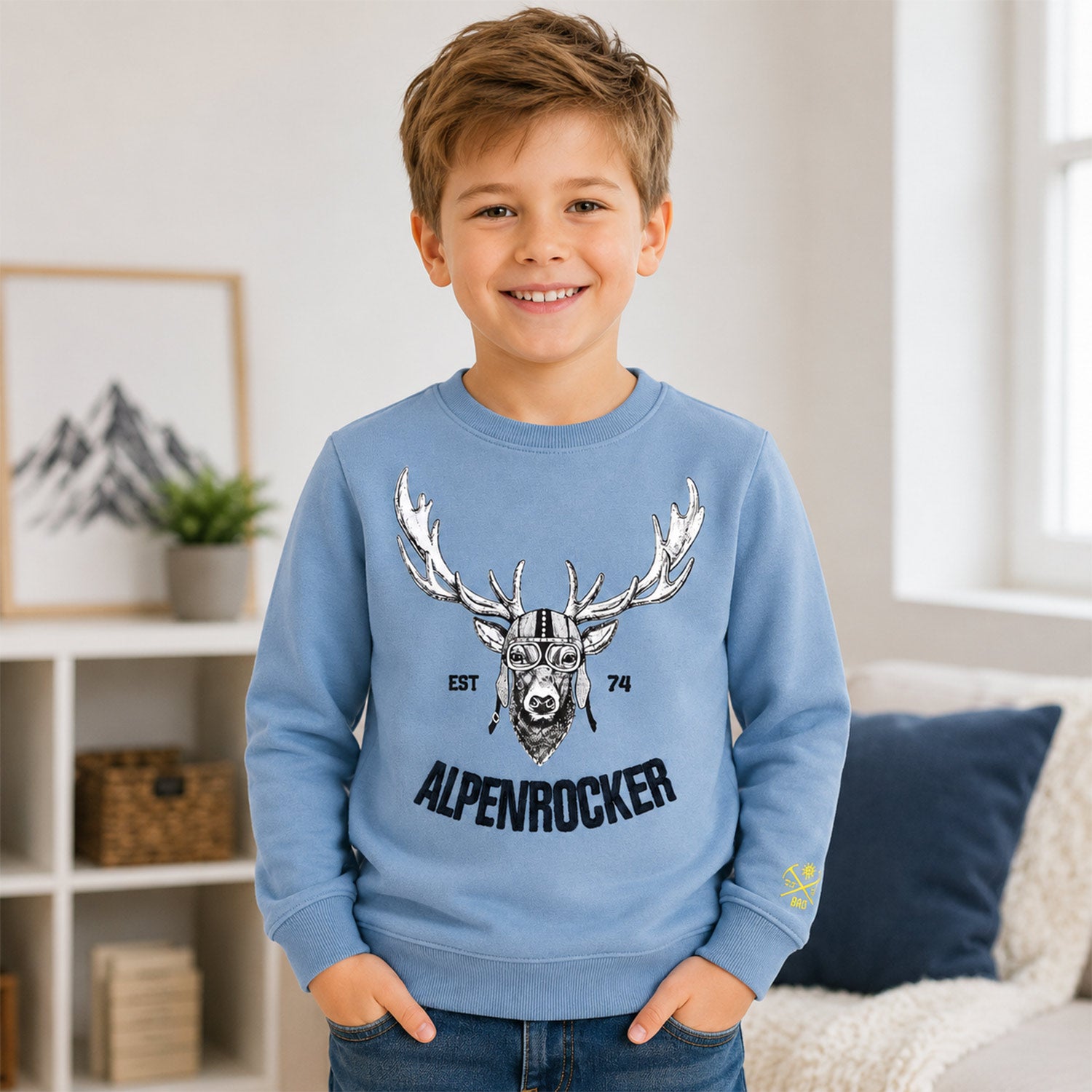 trachtenland-bondi-jungen-sweatshirt-alpenrocker-29906-blau image 3