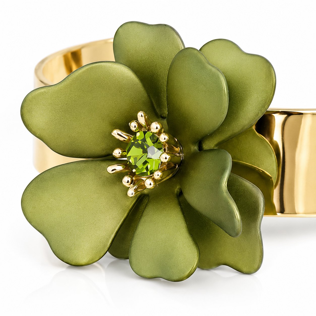 trachtenland-luisia-armreif-armspange-nelia-mit-blumen-16-karat-vergoldet-olivgr image 5