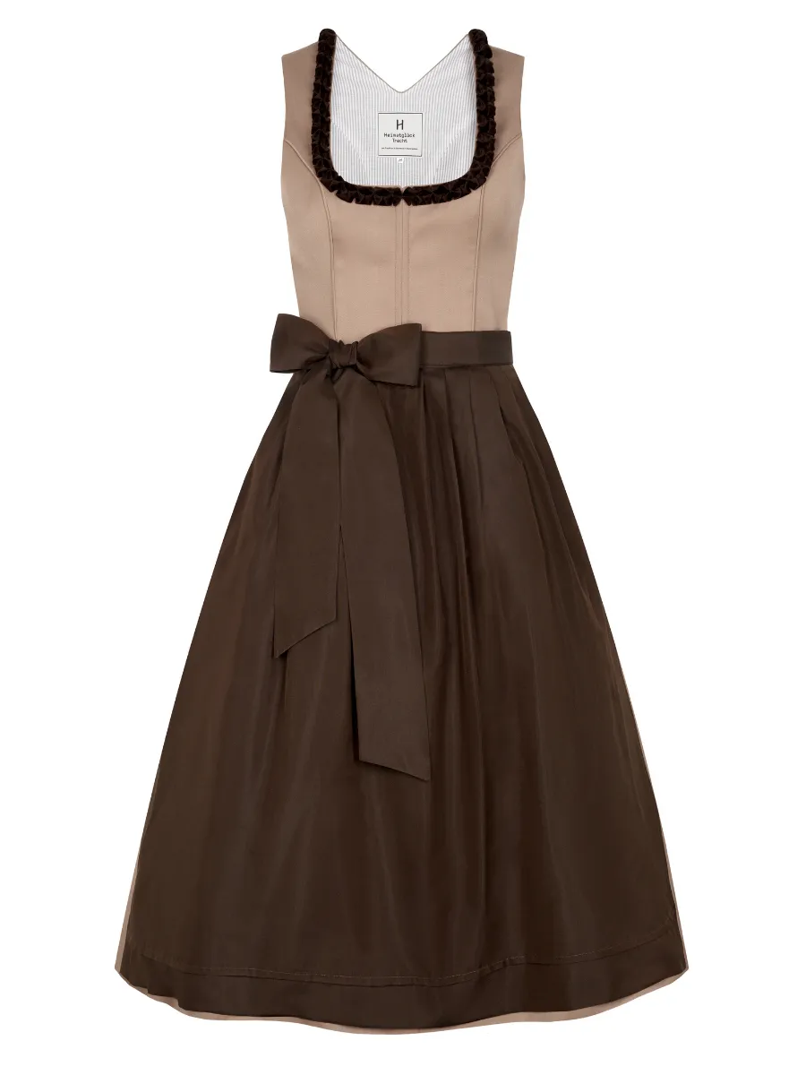 heimatgl-ck-dirndl-tabea-damen-jacquarddirndl-beige-braun-mit-samt image 1