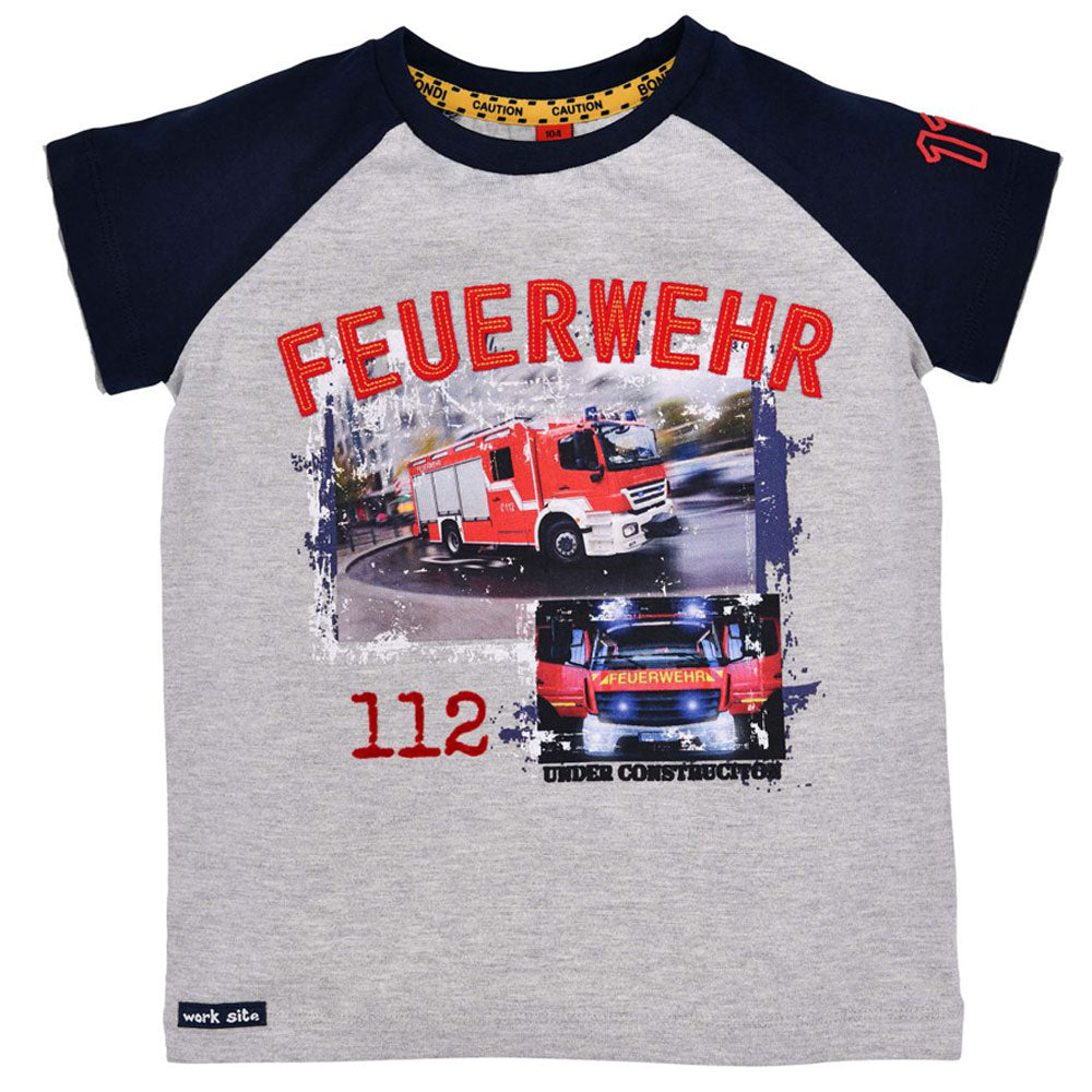 bondi-jungen-kurzarm-t-shirt-feuerwehr-33148-grau-melange image 1