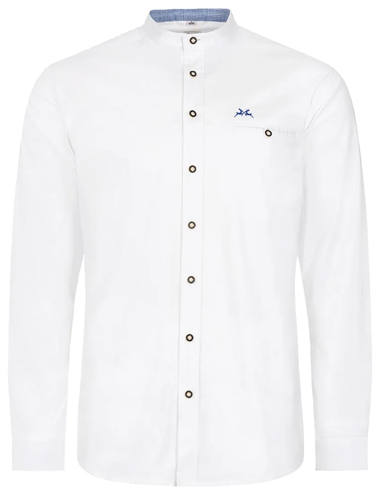 trachtenland-maddox-trachtenhemd-uni-stehkragen-hemd-43-wei-blau image 1