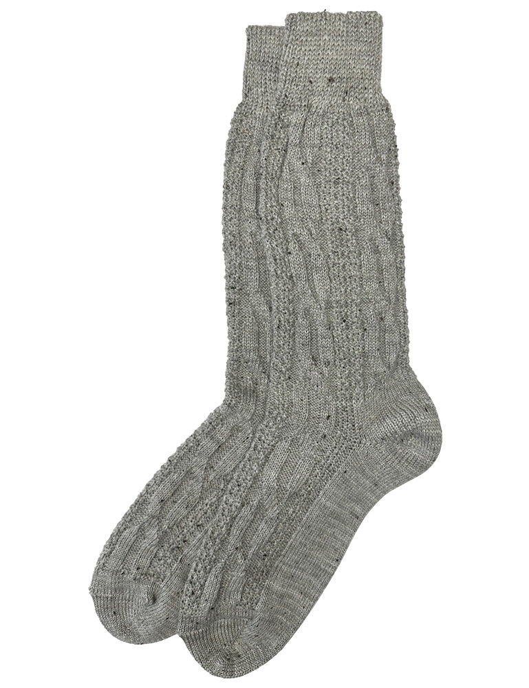 trachtenland-trachten-shopper-socken-mit-zopfmuster-nussbraun-meliert-herren image 1