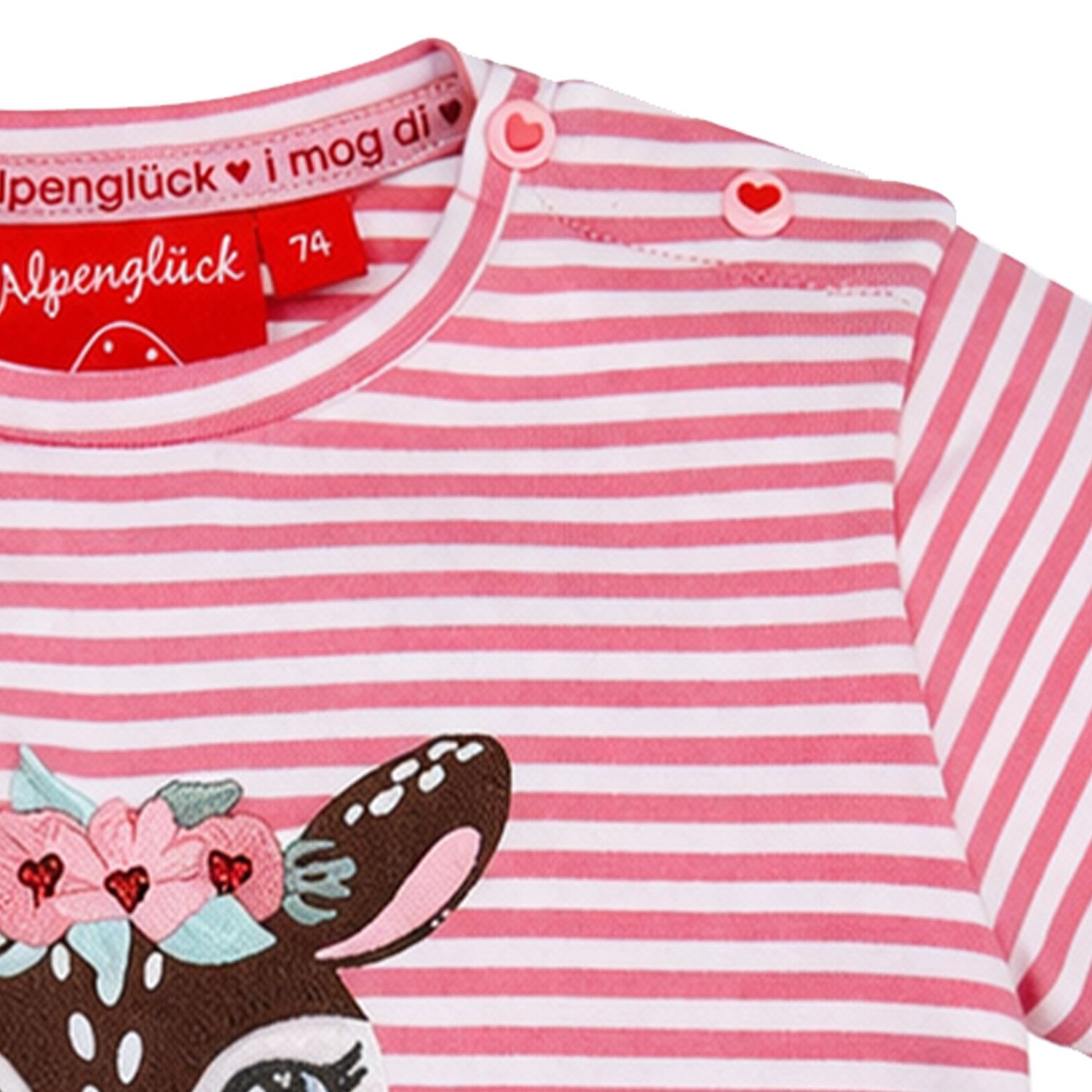trachtenland-bondi-m-dchen-t-shirt-spatzl-reh-86844-rosa-wei-t-shirt image 6