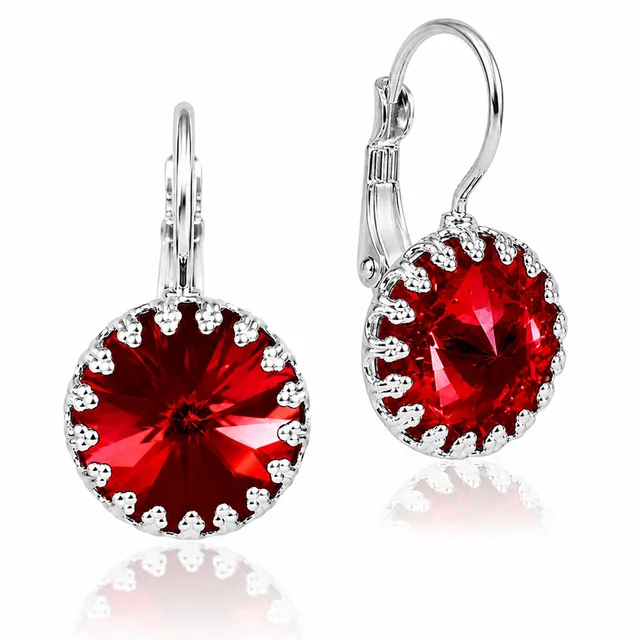 trachtenland-luisia-kronen-ohrringe-vivana-mit-swarovski-kristall-ohrh-nger-ligh image 1
