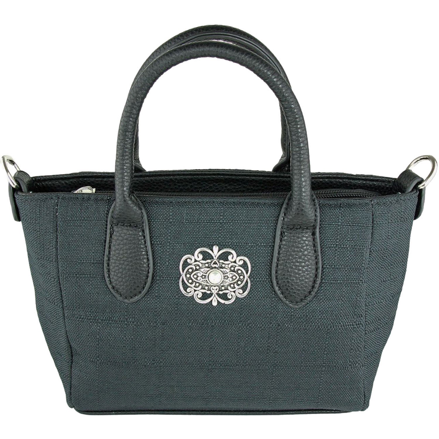trachtenland-handtasche-katrina-mit-metallapplikation-schwarz image 1