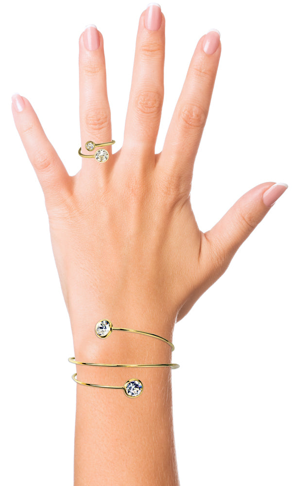 luisia-ring-fjella-mit-zwei-premium-kristallen-silber-crystal image 3