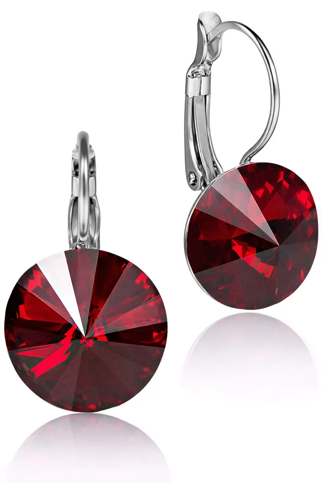 trachtenland-luisia-rivoli-ohrringe-12-mm-siam-mit-swarovski-kristallen image 1