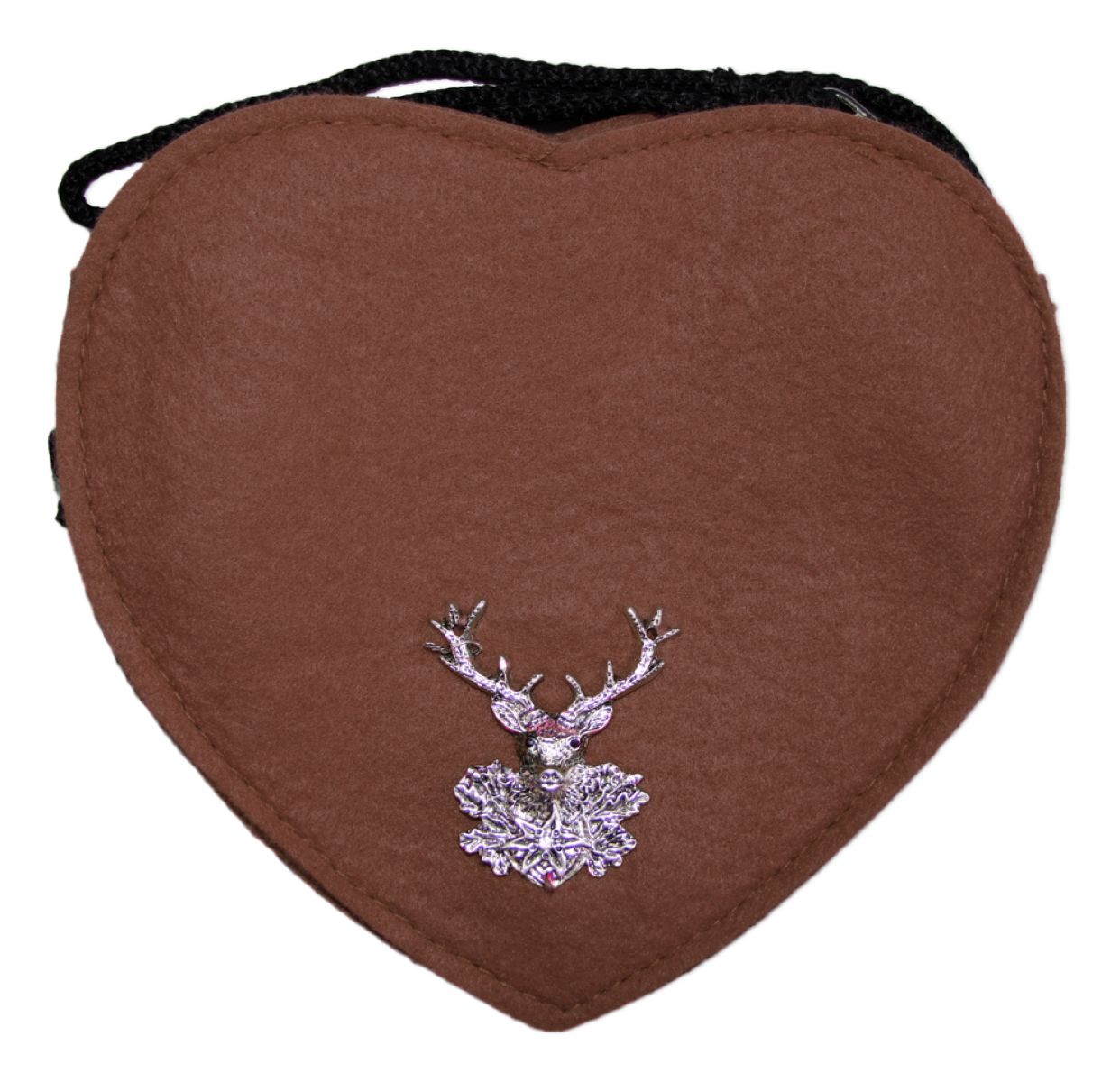 trachtenland-herz-trachten-handtasche-mit-hirsch-braun-filz image 1