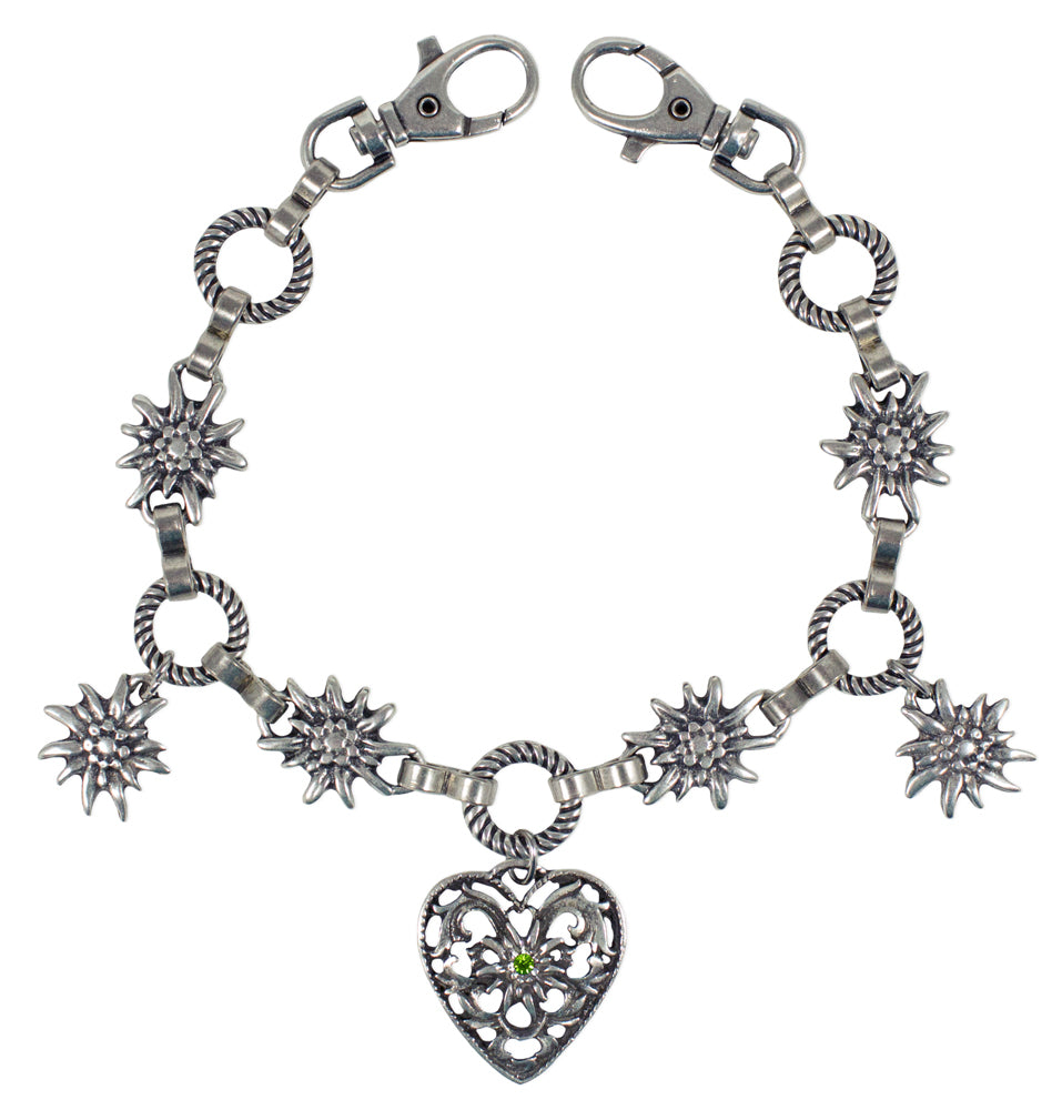 trachtenland-charivari-kette-mit-herz-und-edelweiss-hellgr-n image 1