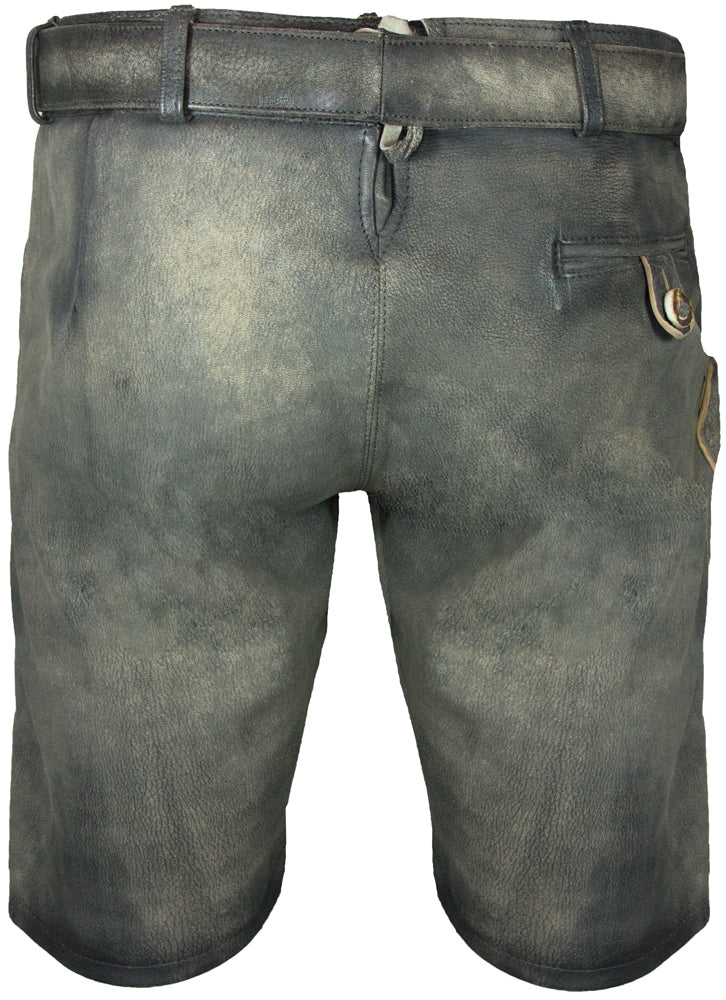 maddox-wotan-kurze-herren-lederhose-mit-g-rtel-raspato-stein-grau image 2
