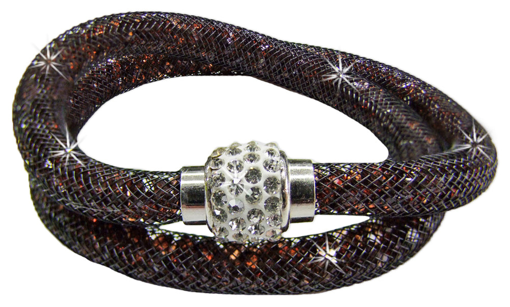 trachtenland-stardust-armband-zweireihig-dunkelbraun image 1