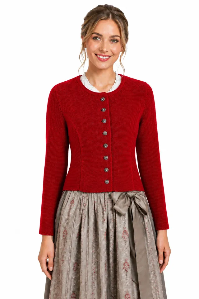 isar-trachten-damen-strickjacke-saskia-57102-rot image 1