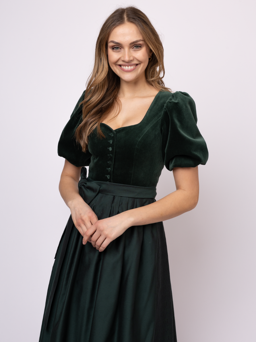 heimatgl-ck-dirndl-daisy-rmeldirndl-samtmieder-tannengr-n image 7