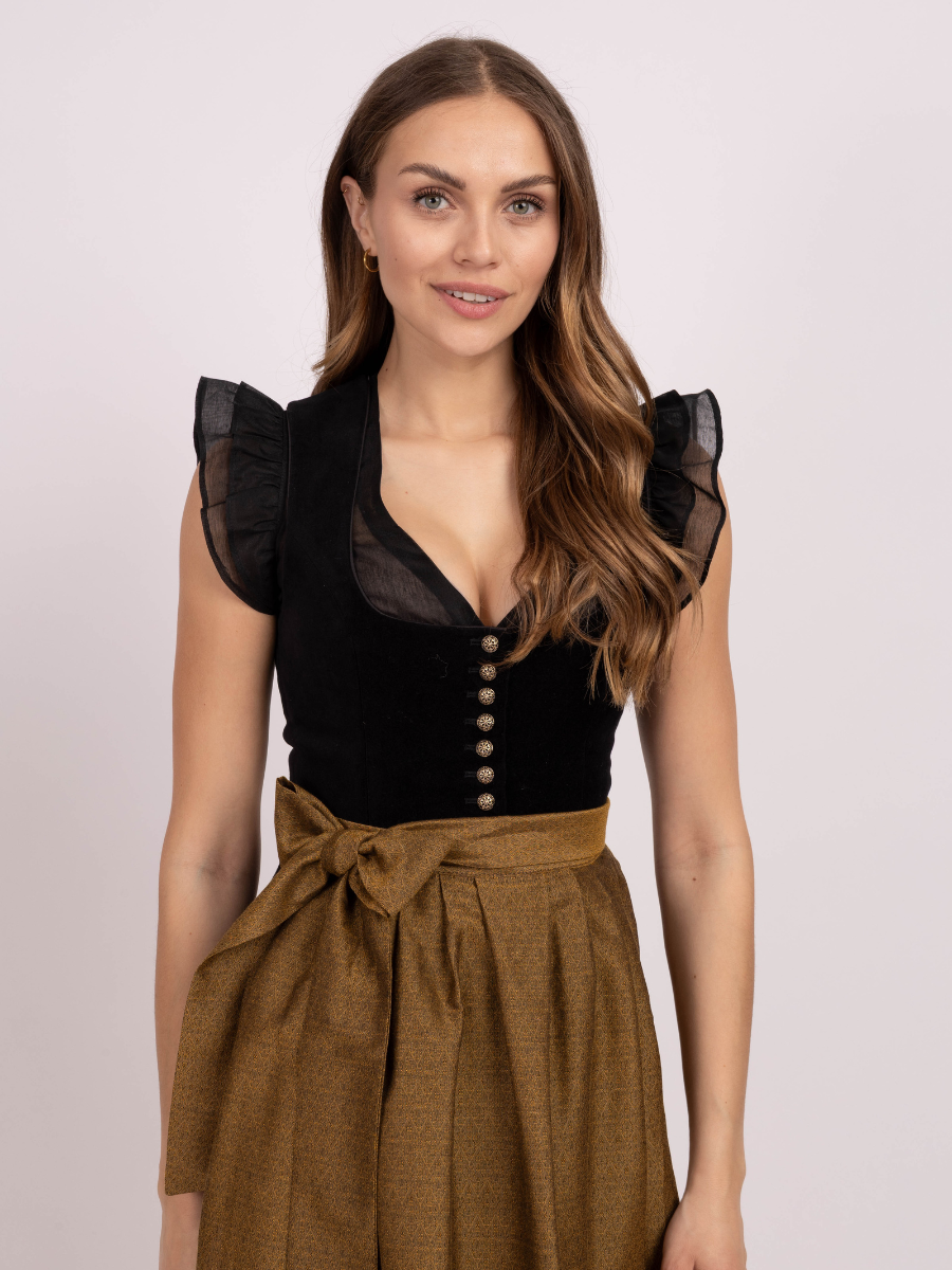 heimatgl-ck-bluse-andrea-schwarz-fl-gelarm-kurzarm image 4