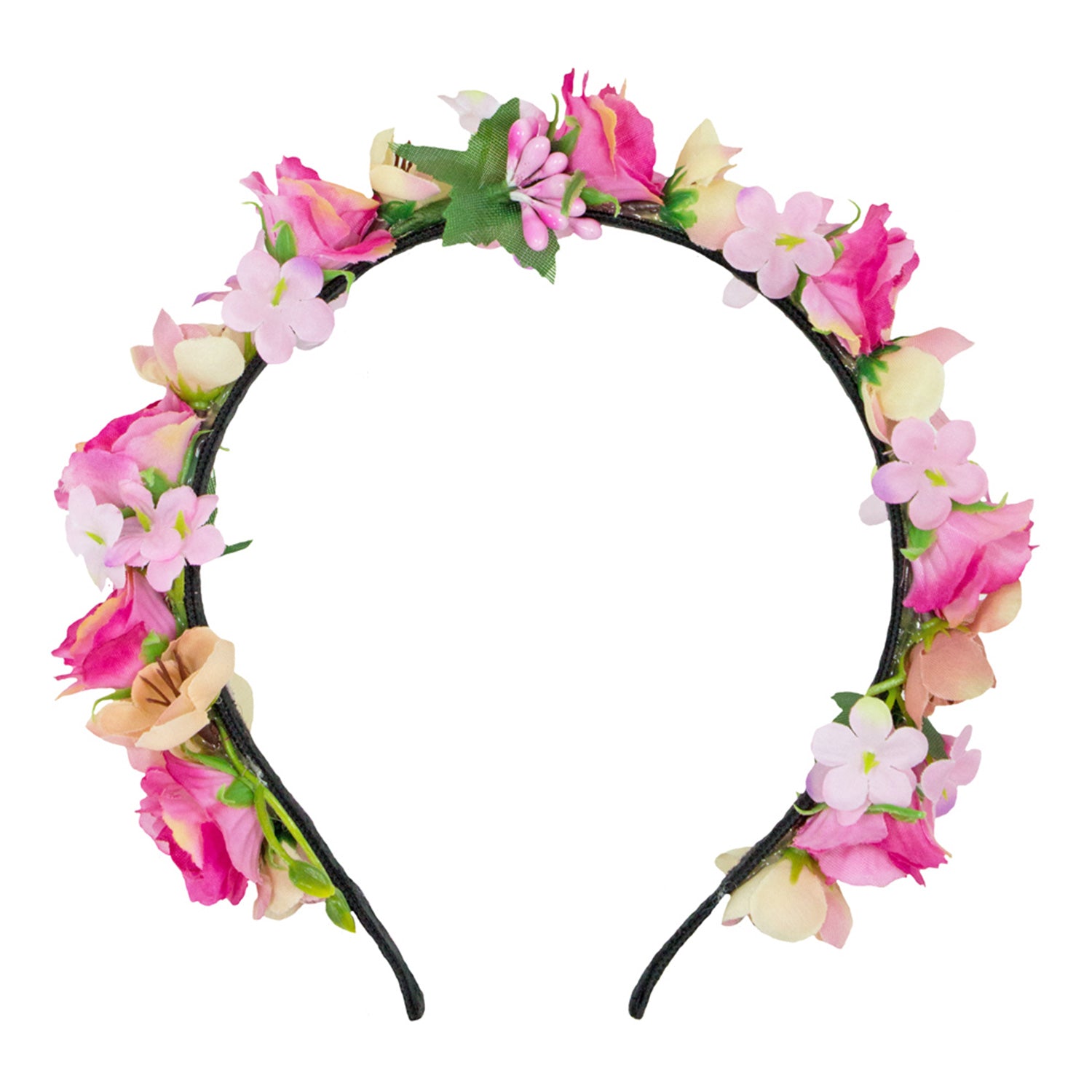 blumen-haarreif-sabia-mit-rosen-und-bl-ten-pink-creme image 3