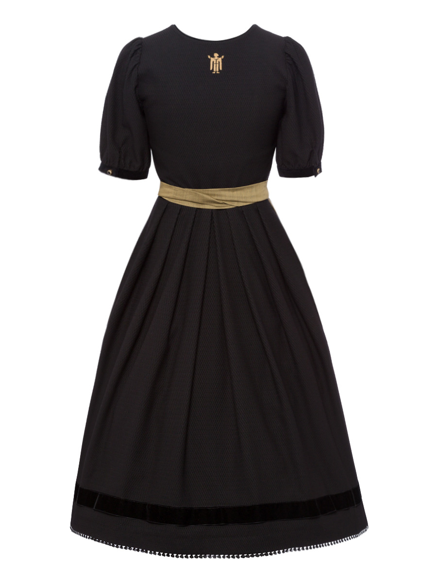 heimatgl-ck-dirndl-monaco-rmeldirndl-schwarz-gold-jacquard image 3