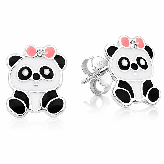 luisia-ohrstecker-panda-b-r-mit-zirkonia-e-15149-925-sterling-silber image 1