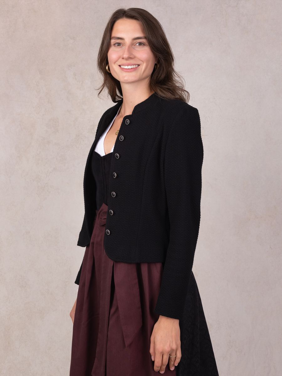 heimatgl-ck-blazer-isolde-schwarz-trachtenblazer-stretch-tailliert image 3
