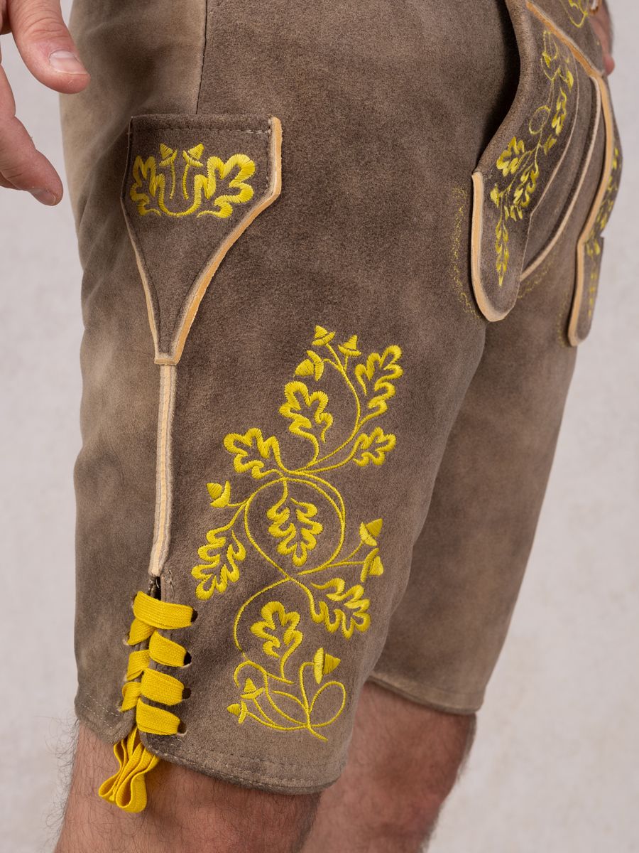 heimatgl-ck-lederhose-herzogstand-bock-senfgelb image 5