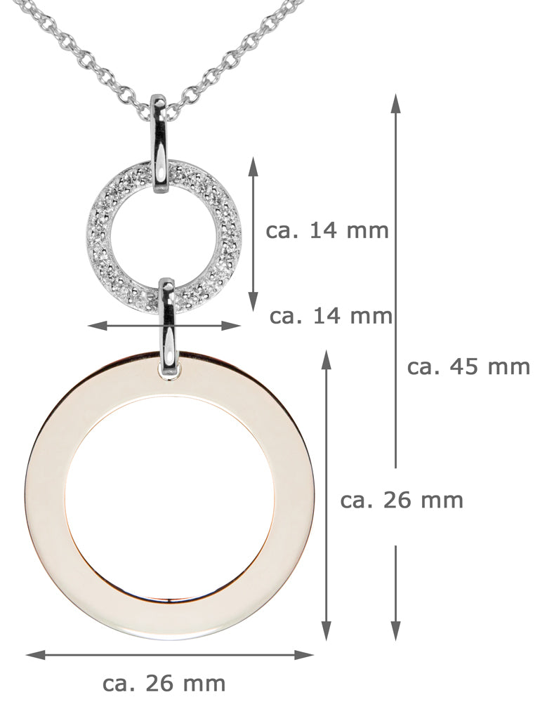 trachtenland-luisia-doppelring-halskette-ros-gold-925-silber-60-cm image 3