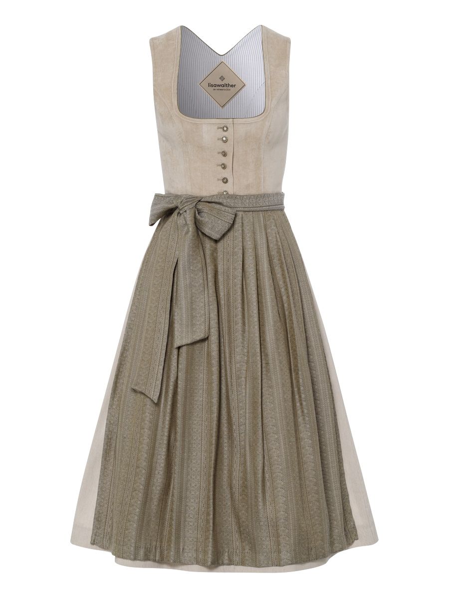 heimatgl-ck-dirndl-amalia-babycord-sand-mit-sch-rze image 1