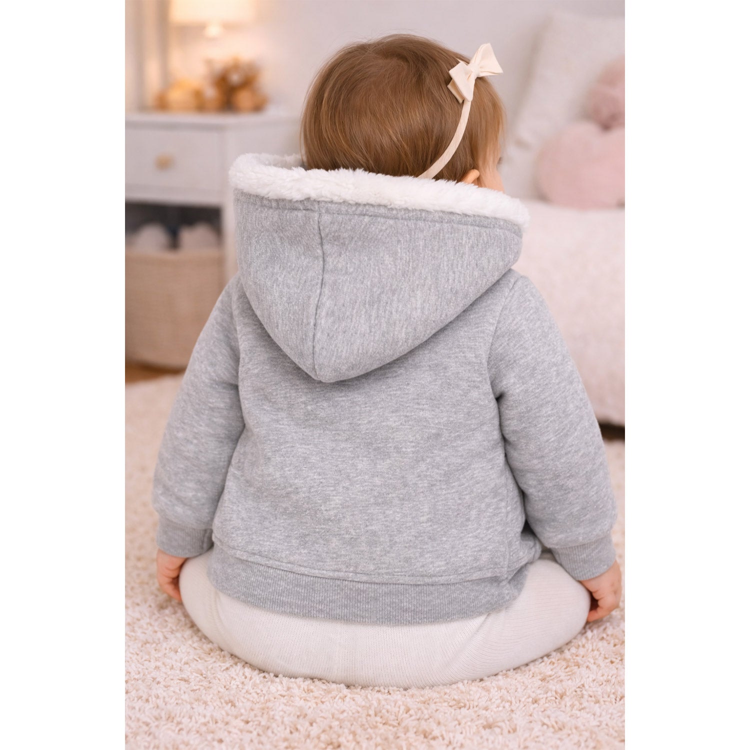 bondi-baby-m-dchen-kapuzenjacke-wild-love-86633-grey-melange image 4