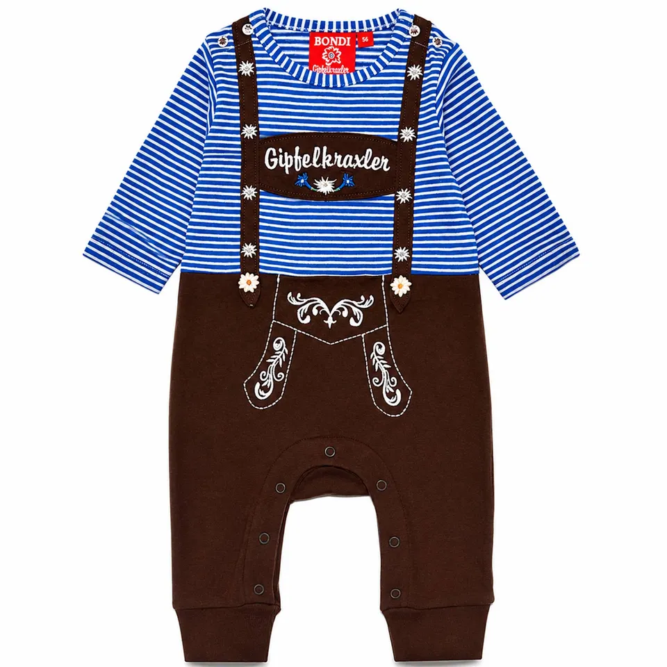 trachtenland-bondi-baby-strampler-gipfelkraxler-91837-stripe-blue-grey image 1