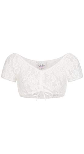 n-bler-dirndlbluse-maria-kurzarm-wei-carmen-blumen-spitze image 6