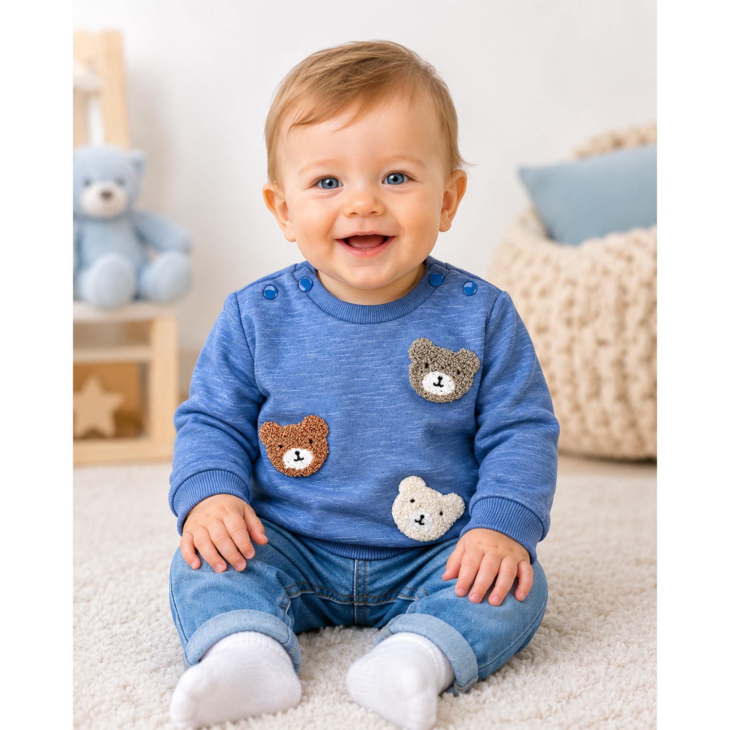 bondi-baby-jungen-langarmshirt-bear-club-94030-blau image 3